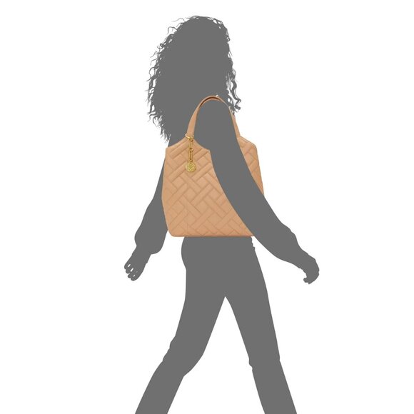 $119 NWT Vince Camuto Genuine Quilted Leather Tote - Picture 5 of 6